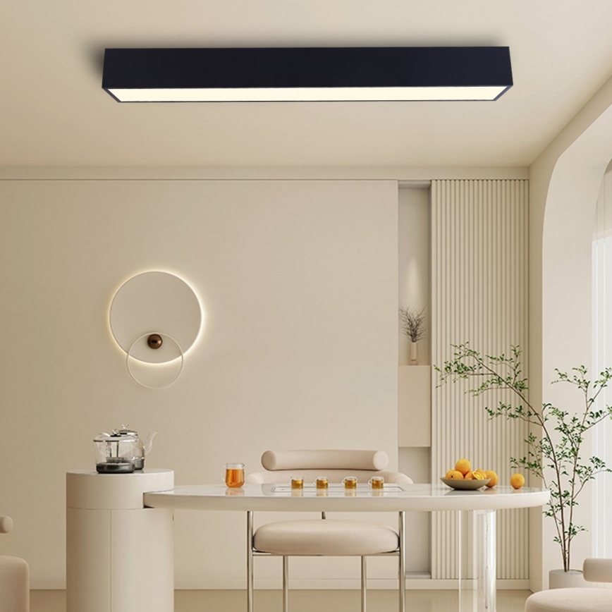 Immax NEO 07074-90 - LED Dimbar taklampa CANTO LED/50W/230V svart Tuya + fjärrkontroll