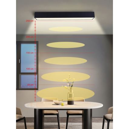 Immax NEO 07074-90 - LED Dimbar taklampa CANTO LED/50W/230V svart Tuya + fjärrkontroll