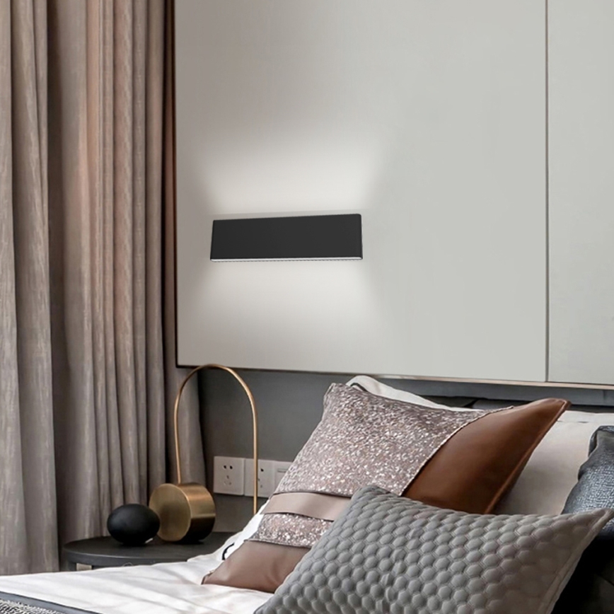 Immax NEO 07086L - LED dimbar vägglampa LISTON LED/8W/230V svart Tuya + fjärrkontroll