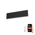 Immax NEO 07086L - LED dimbar vägglampa LISTON LED/8W/230V svart Tuya + fjärrkontroll