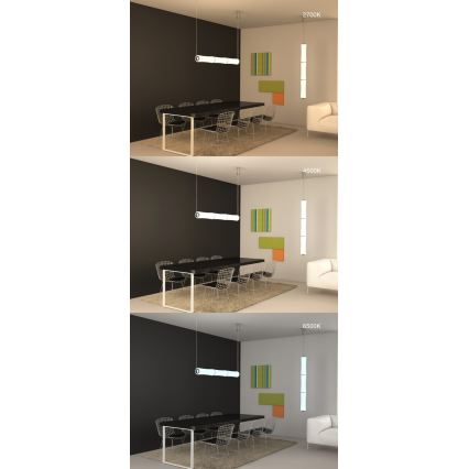 Immax NEO 07102L - LED dimbar taklampa BAMBOOS LED/30W/230V 90 cm Tuya + fjärrkontroll