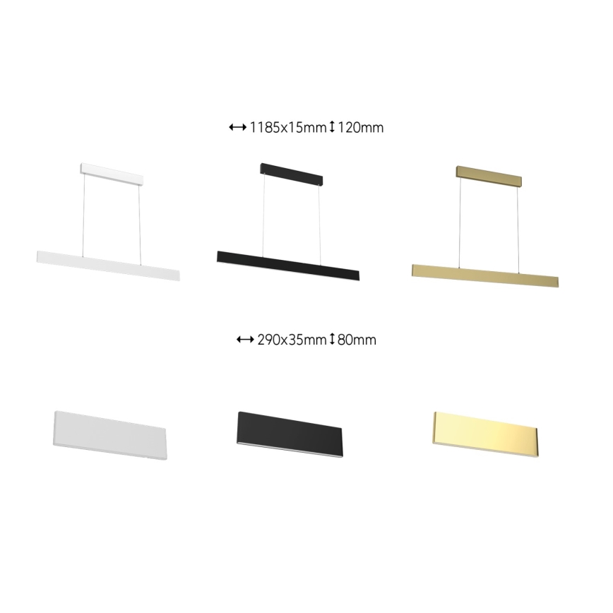 Immax Neo 07129L - LED dimbar vägglampa LISTON LED/8W/230V guld Tuya + fjärrkontroll