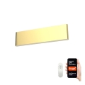 Immax Neo 07129L - LED dimbar vägglampa LISTON LED/8W/230V guld Tuya + fjärrkontroll