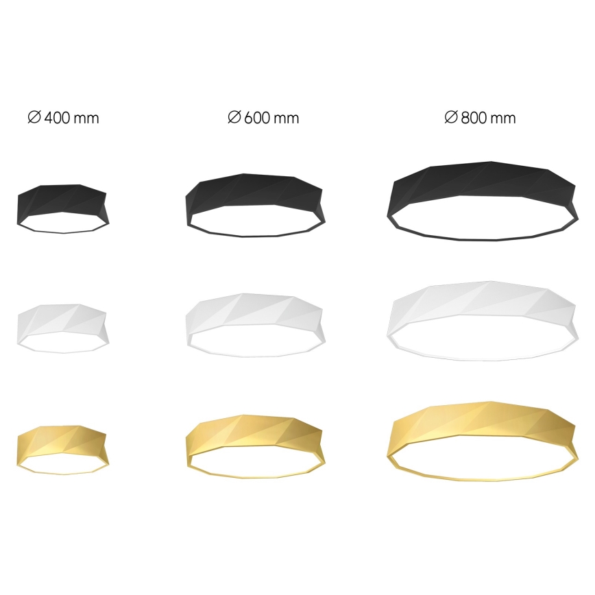 Immax NEO 07130-B60 - LED SMART Ljusreglerad taklampa DIAMANTE svart LED/43W/230V + fjärrkontroll 60cm Tuya ZigBee