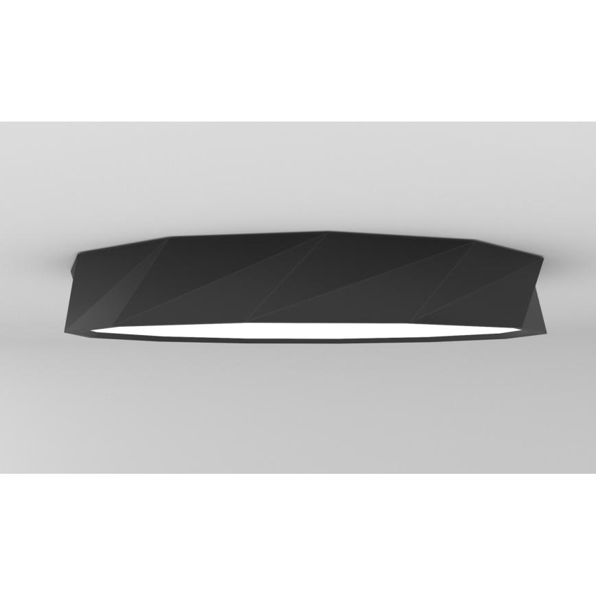 Immax NEO 07130-B80 - LED SMART Ljusreglerad taklampa svart DIAMANTE LED/60W/230V + fjärrkontroll 80cm Tuya ZigBee