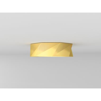 Immax NEO 07132-G40 - LED SMART Dimbart taklampa DIAMANTE LED/31W/230V guld 40 cm Tuya ZigBee + fjärrkontroll