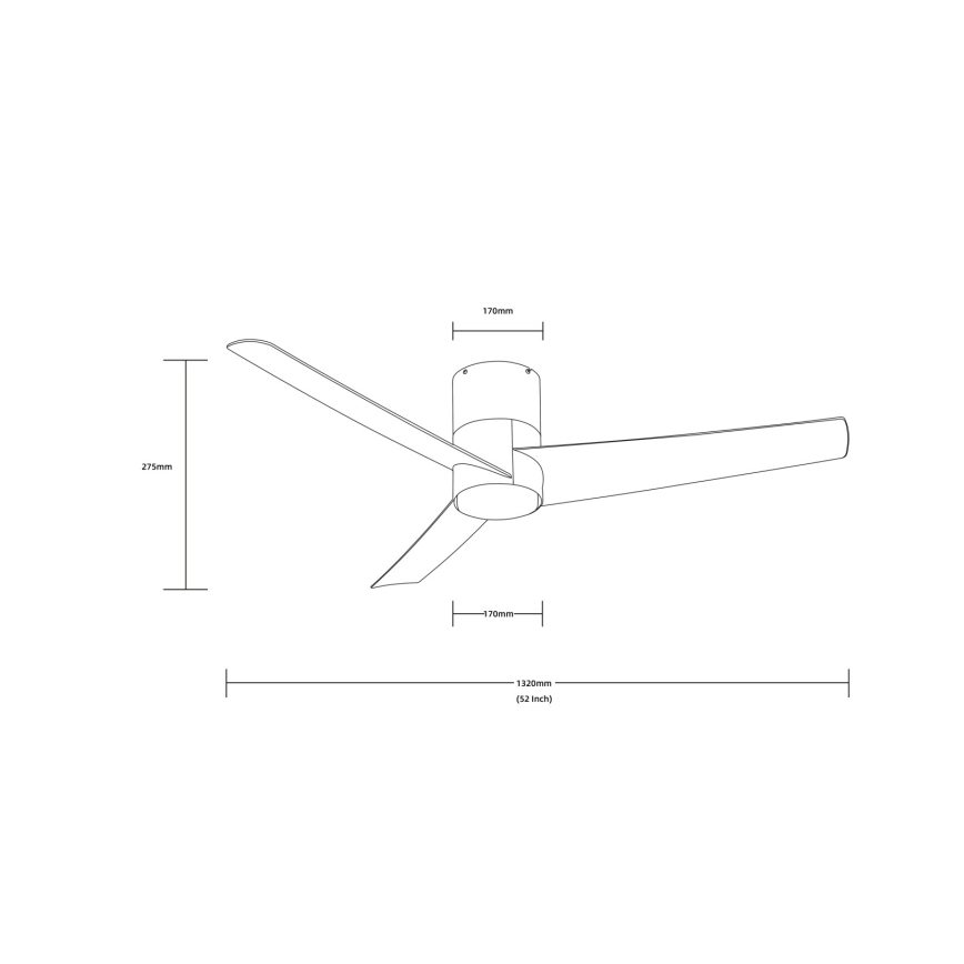 Immax NEO 07135-B - LED takfläkt FRESH LED/18W/230V Wi-Fi Tuya svart + fjärrkontroll