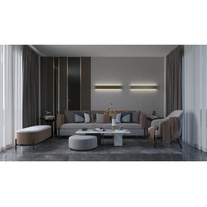 Immax NEO 07137-G - LED SMART Ljusreglerad vägglampa LINEA guld LED/40W/230V + fjärrkontroll 76 cm Tuya ZigBee