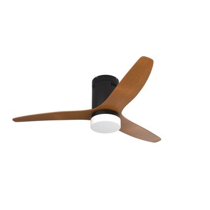 Immax NEO 07142-B - LED Takfläkt NEO LITE VENTO LED/18W/230V Tuya Wi-Fi svart/trä + fjärrkontroll