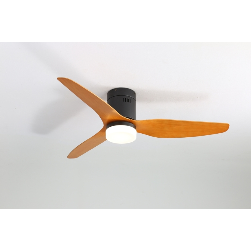 Immax NEO 07142-B - LED Takfläkt NEO LITE VENTO LED/18W/230V Tuya Wi-Fi svart/trä + fjärrkontroll