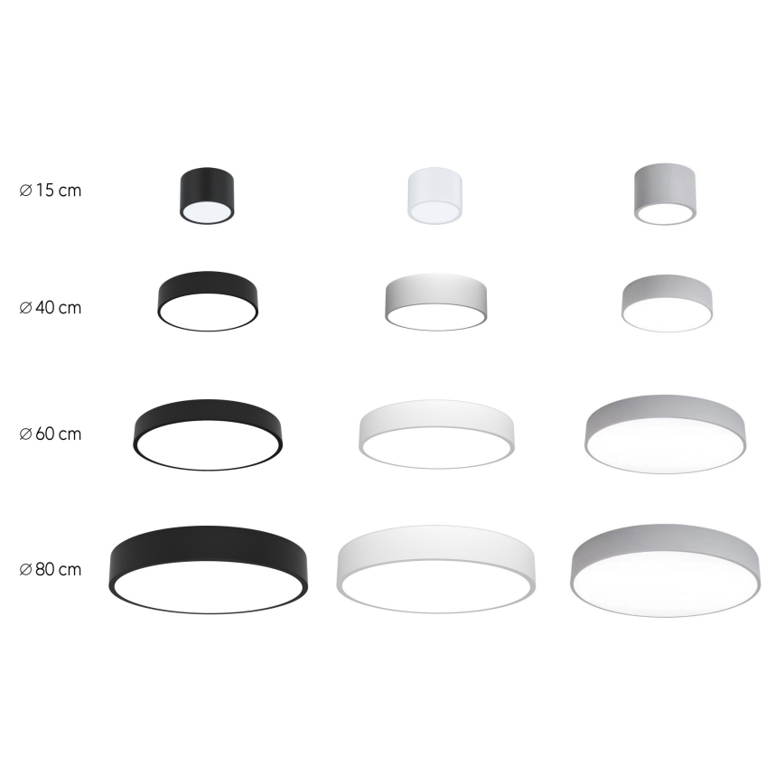 Immax NEO 07143-GR40 - LED ljusreglerad taklampa  RONDATE LED/25W/230V Tuya grå + fjärrkontroll 