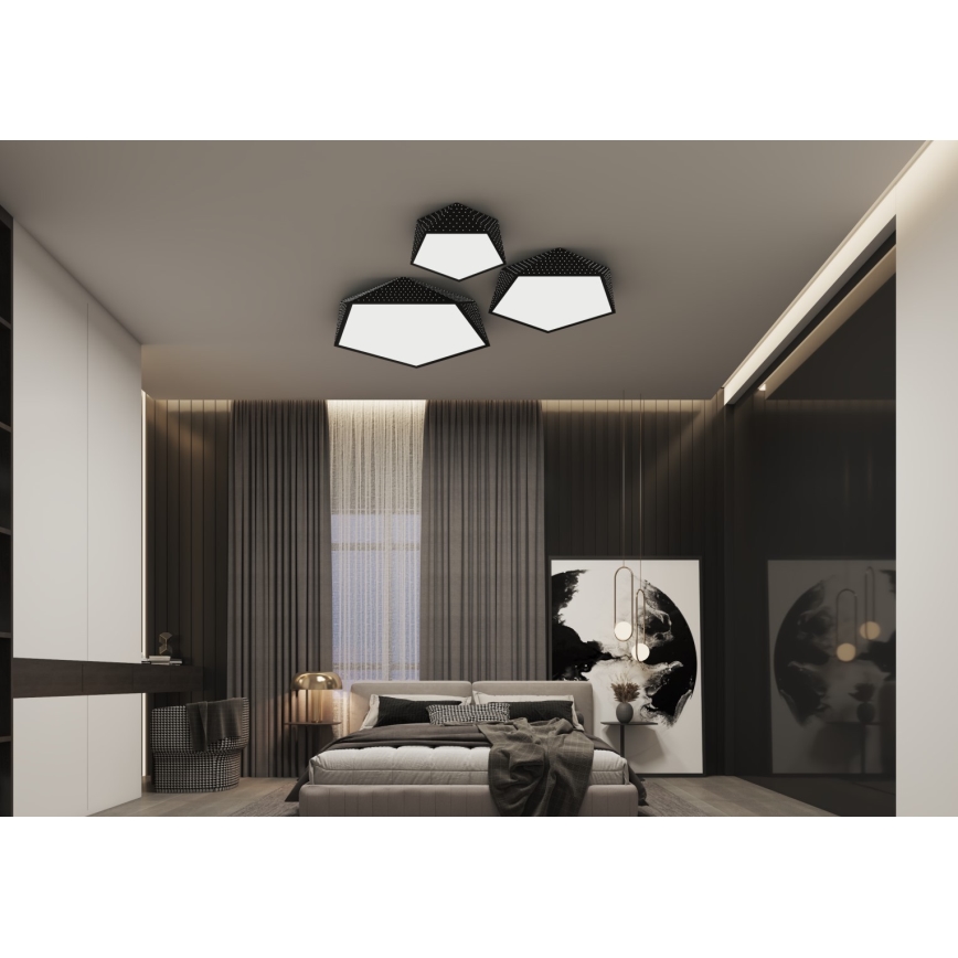 Immax NEO 07151-B40 - LED dimbar taklampa BRILIANT LED/20W/230V Wi-Fi Tuya svart + fjärrkontroll