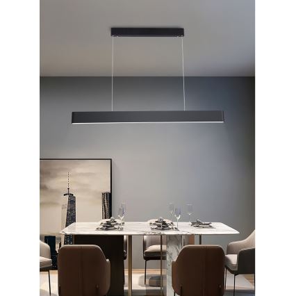 Immax NEO 07157-B120X - LED RGB+CCT Ljusreglerad ljuskrona på textilsladd MILANO LED/40W/230V Tuya svart