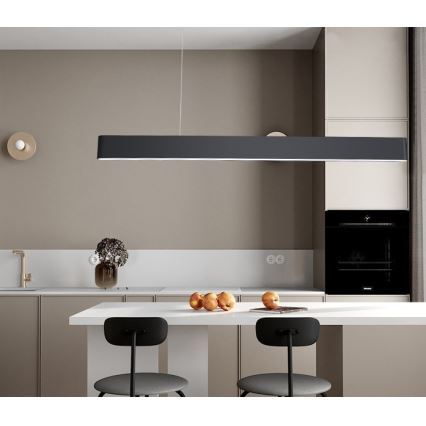 Immax NEO 07157-B120X - LED RGB+CCT Ljusreglerad ljuskrona på textilsladd MILANO LED/40W/230V Tuya svart