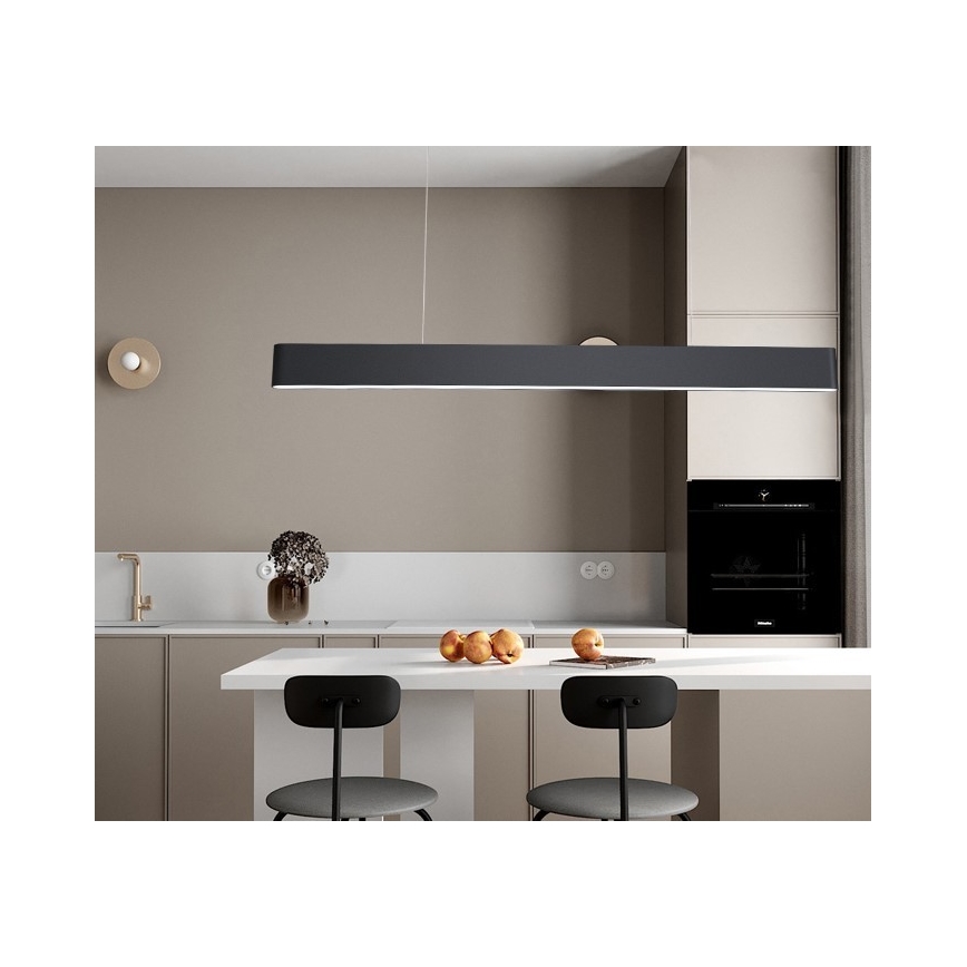 Immax NEO 07157-B120X - LED RGB+CCT Ljusreglerad ljuskrona på textilsladd MILANO LED/40W/230V Tuya svart
