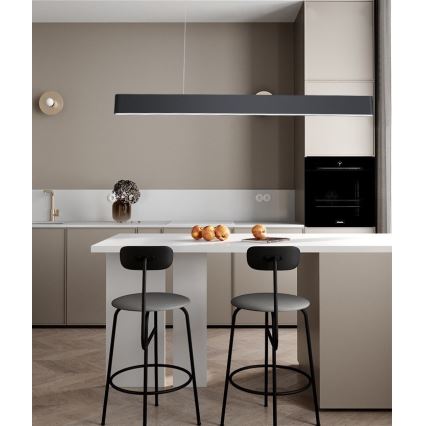 Immax NEO 07157-B120X - LED RGB+CCT Ljusreglerad ljuskrona på textilsladd MILANO LED/40W/230V Tuya svart