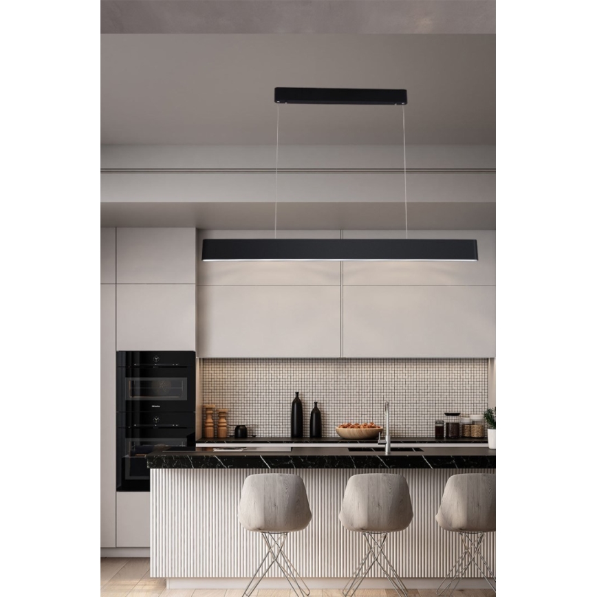 Immax NEO 07157-B120X - LED RGB+CCT Ljusreglerad ljuskrona på textilsladd MILANO LED/40W/230V Tuya svart