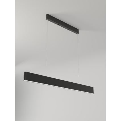 Immax NEO 07157-B120X - LED RGB+CCT Ljusreglerad ljuskrona på textilsladd MILANO LED/40W/230V Tuya svart