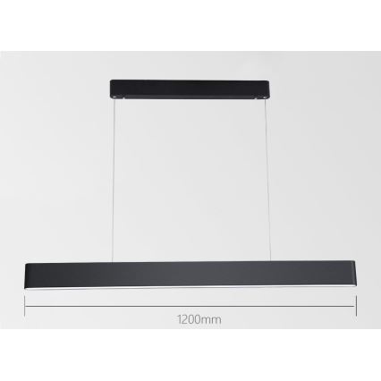 Immax NEO 07157-B120X - LED RGB+CCT Ljusreglerad ljuskrona på textilsladd MILANO LED/40W/230V Tuya svart