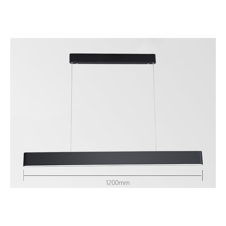 Immax NEO 07157-B120X - LED RGB+CCT Ljusreglerad ljuskrona på textilsladd MILANO LED/40W/230V Tuya svart