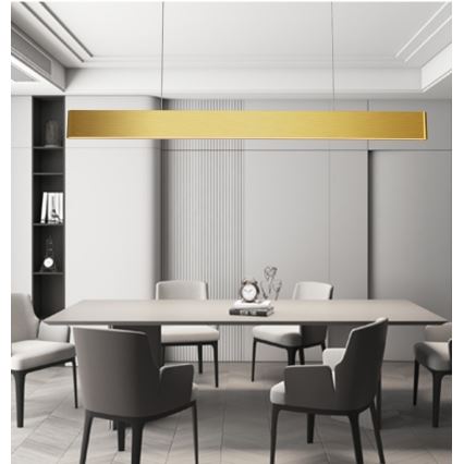 Immax NEO 07157-G120X - LED RGB+CCTW Ljusreglerad ljuskrona på textilsladd MILANO LED/40W/230V Tuya guld