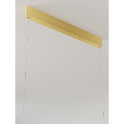 Immax NEO 07157-G120X - LED RGB+CCTW Ljusreglerad ljuskrona på textilsladd MILANO LED/40W/230V Tuya guld