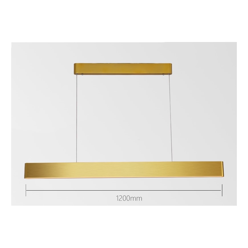 Immax NEO 07157-G120X - LED RGB+CCTW Ljusreglerad ljuskrona på textilsladd MILANO LED/40W/230V Tuya guld