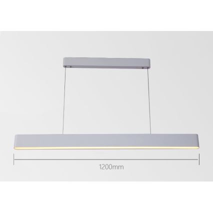 Immax NEO 07157-W120X - LED RGB+CCT Ljusreglerad ljuskrona på textilsladd MILANO LED/40W/230V Tuya vit