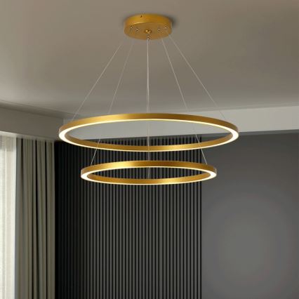 Immax NEO 07159-G80-60 - LED dimbar taklampa FINO LED/93W/230V Tuya guld + fjärrkontroll