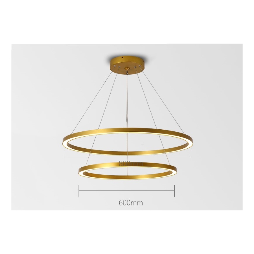 Immax NEO 07159-G80-60 - LED dimbar taklampa FINO LED/93W/230V Tuya guld + fjärrkontroll