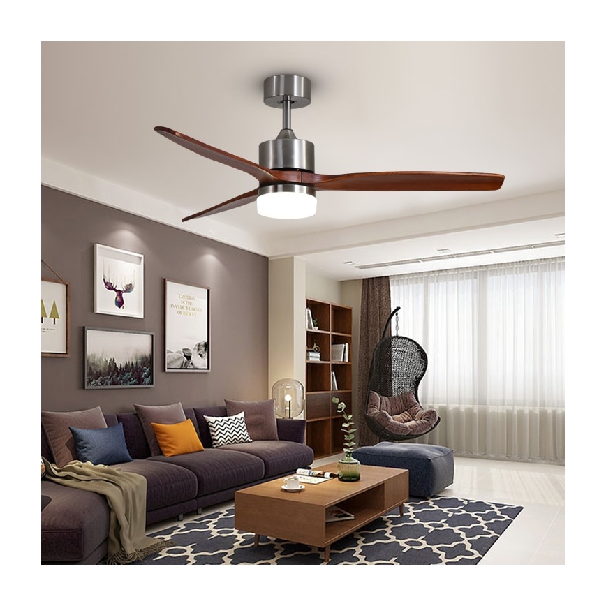 Immax NEO 07165-S - LED Takfläkt ELEGANTE LED/18W/230V ek Wi-Fi Tuya + fjärrkontroll