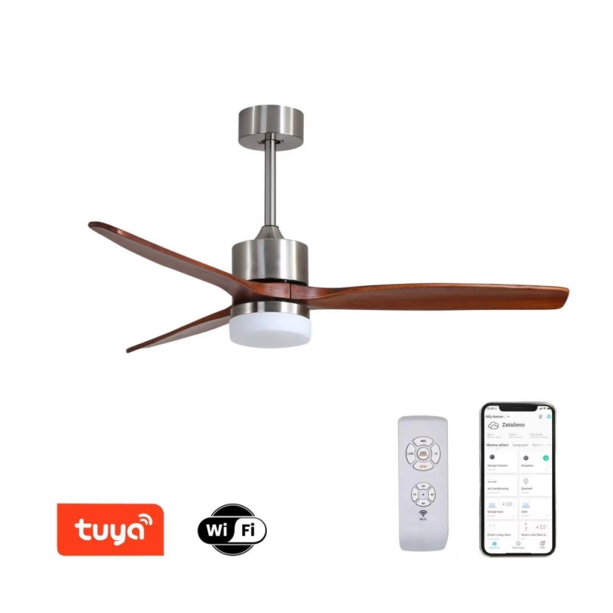 Immax NEO 07165-S - LED Takfläkt ELEGANTE LED/18W/230V ek Wi-Fi Tuya + fjärrkontroll