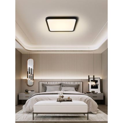 Immax NEO 07167-B40 - LED RGB+CCT dimbar taklampa NEO LITE TUDO LED/50W/230V Wi-Fi Tuya svart + fjärrkontroll