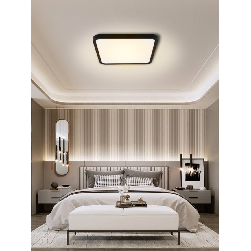 Immax NEO 07167-B40 - LED RGB+CCT dimbar taklampa NEO LITE TUDO LED/50W/230V Wi-Fi Tuya svart + fjärrkontroll