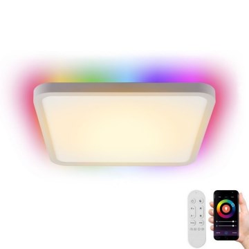 Immax NEO 07168-W40 - LED RGB+CCT Dimbar taklampa NEO LITE TUDO LED/50W/230V Wi-Fi Tuya vit + fjärrkontroll