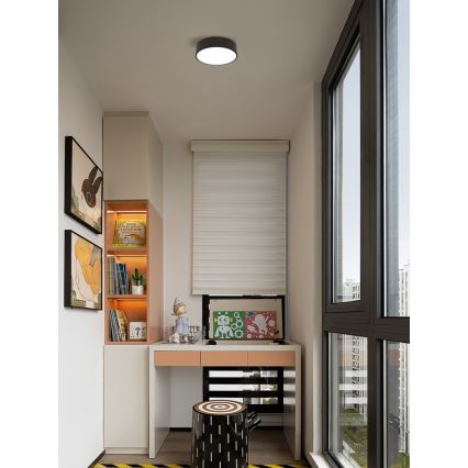 Immax NEO 07200L - LED Dimbar taklampa RONDATE LED/18W/230V 3000-6000K diameter 25 cm svart Tuya + fjärrkontroll