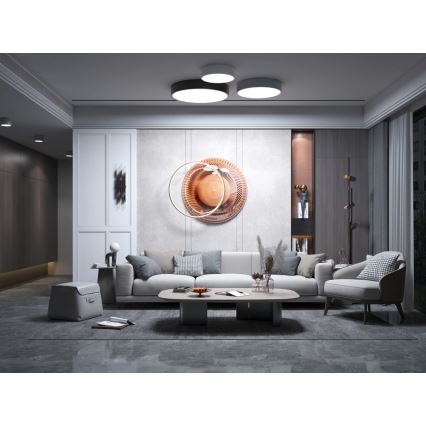 Immax NEO 07201L - LED dimbar taklampa RONDATE LED/28W/230V svart Tuya + fjärrkontroll