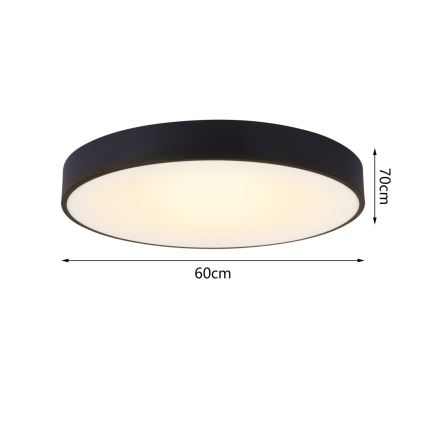 Immax NEO 07202L - LED Dimbar taklampa RONDATE LED/53W/230V svart Tuya + fjärrkontroll