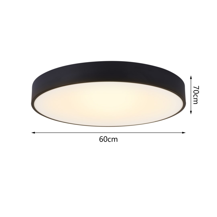 Immax NEO 07202L - LED Dimbar taklampa RONDATE LED/53W/230V svart Tuya + fjärrkontroll