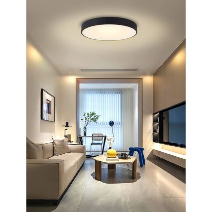 Immax NEO 07203L-LED Dimbar taklampa RONDATE 65W/230V 3000-6000K Tuya svart + fjärrkontroll