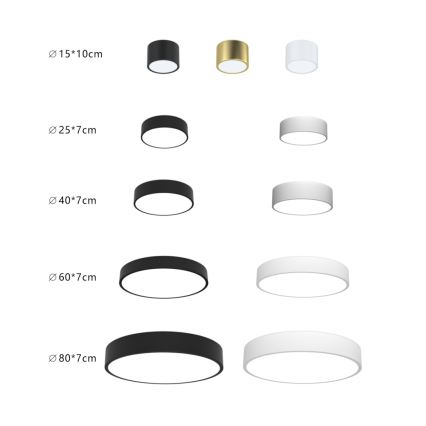 Immax NEO 07203L-LED Dimbar taklampa RONDATE 65W/230V 3000-6000K Tuya svart + fjärrkontroll