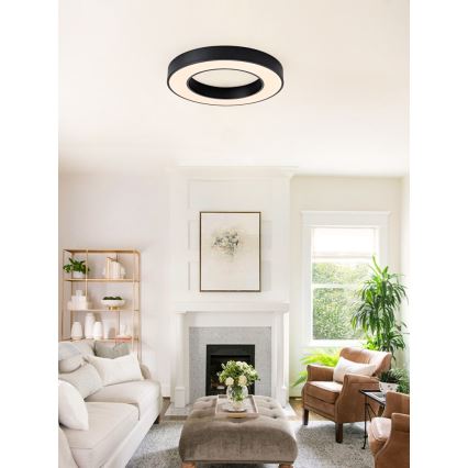 Immax NEO 07209L - LED Dimbar taklampa PASTEL LED/53W/230V 60 cm svart Tuya + fjärrkontroll