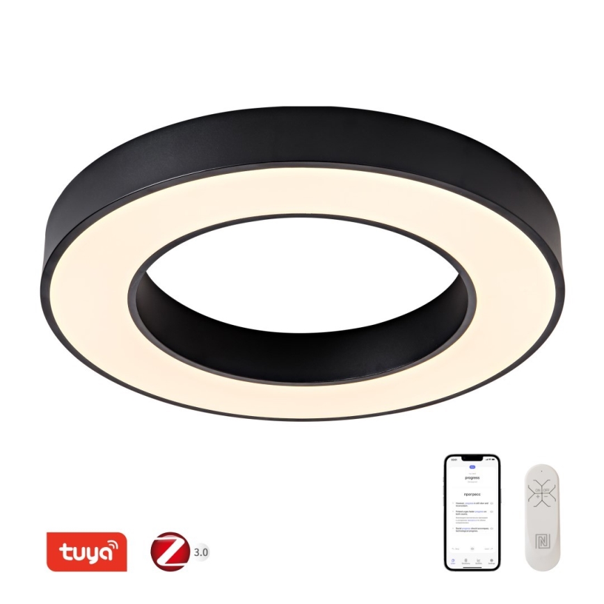 Immax NEO 07209L - LED Dimbar taklampa PASTEL LED/53W/230V 60 cm svart Tuya + fjärrkontroll