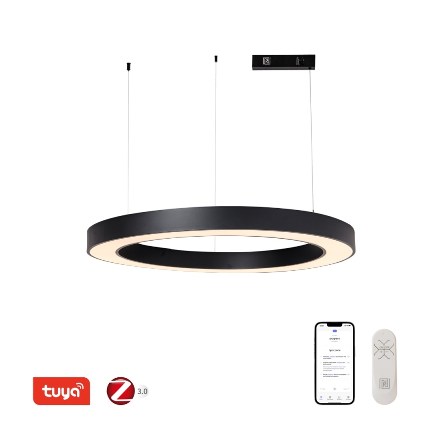 Immax NEO 07211L - LED dimbar taklampa PASTEL LED/68W/230V 2700-6500K Tuya svart + fjärrkontroll