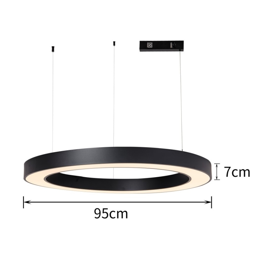 Immax NEO 07211L - LED dimbar taklampa PASTEL LED/68W/230V 2700-6500K Tuya svart + fjärrkontroll
