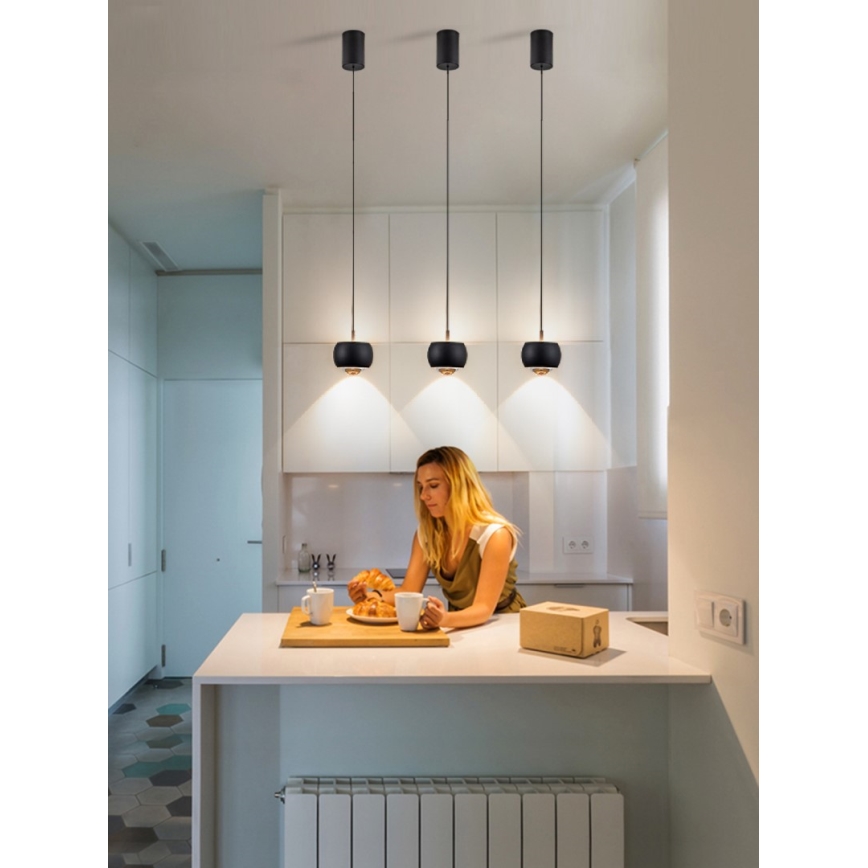 Immax NEO 07219L - LED dimbar taklampa DORMINE LED/6W/230V matt svart Tuya + fjärrkontroll