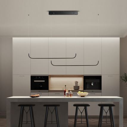 Immax NEO 07226L - LED ljusreglerad ljuskrona på textilsladd PATTINI LED/53W/230V Tuya + fjärrkontroll