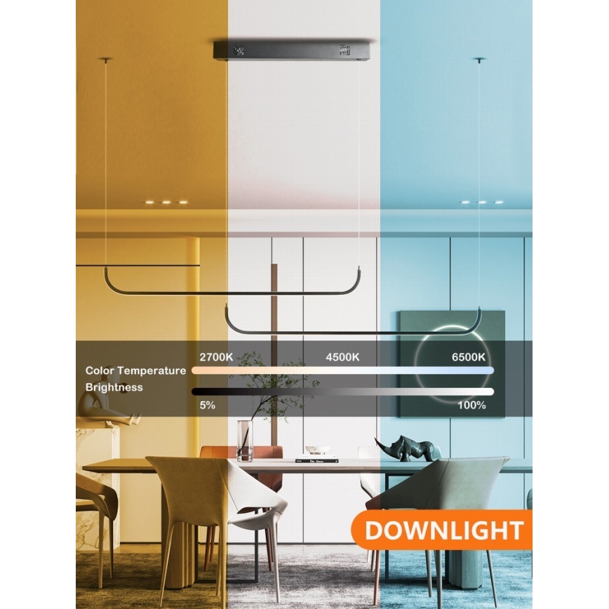 Immax NEO 07226L - LED ljusreglerad ljuskrona på textilsladd PATTINI LED/53W/230V Tuya + fjärrkontroll