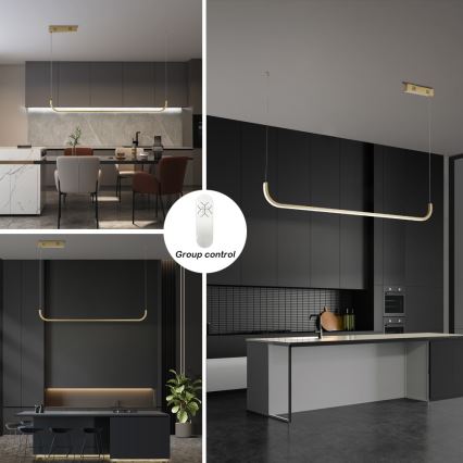 Immax NEO 07227L - LED ljusreglerad ljuskrona på textilsladd PATTINI LED/26W/230V 3000-6000K Tuya + fjärrkontroll