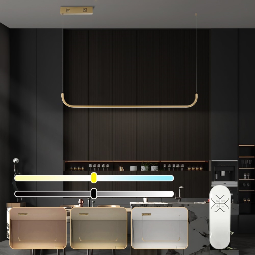 Immax NEO 07227L - LED ljusreglerad ljuskrona på textilsladd PATTINI LED/26W/230V 3000-6000K Tuya + fjärrkontroll